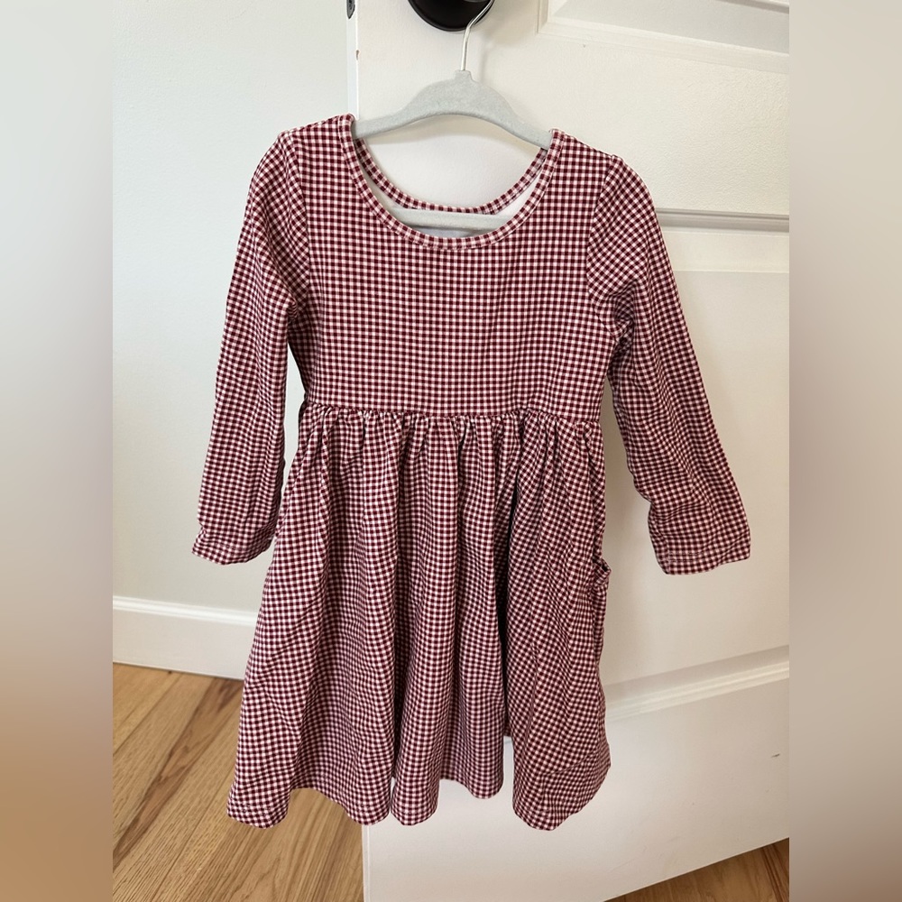 Cute Dress - Red Check - Long Sleeve